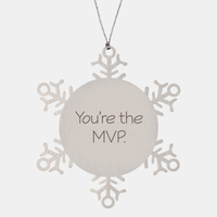 Load image into Gallery viewer, Coworker Christmas Ornament Colleague Christmas Gifts Youre the MVP Ornament Appreciation for Him Her Stainless Steel – front view
