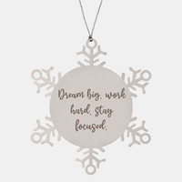 Load image into Gallery viewer, Positive Affirmation Ornaments for Her Dream big work hard stay focused Ornament Friend Motivational Keepsake Christmas Women Gift – front view
