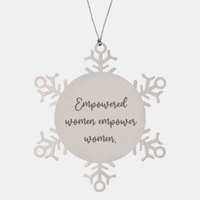 Load image into Gallery viewer, Positive Affirmation Ornaments for Her Empowered women empower women Ornament Friend Motivational Keepsake Christmas Women Gift – front view
