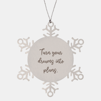 Load image into Gallery viewer, Positive Affirmation Ornaments for Her Turn your dreams into plans Ornament Friend Motivational Keepsake Christmas Women Gift – front view
