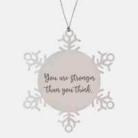 Load image into Gallery viewer, Positive Affirmation Ornaments for Her You are stronger than you think Ornament Friend Motivational Keepsake Christmas Women Gift – front view
