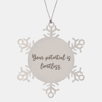 Load image into Gallery viewer, Positive Affirmation Ornaments for Her Your potential is limitless Ornament Friend Motivational Keepsake Christmas Women Gift – front view
