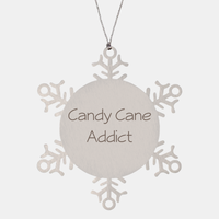 Load image into Gallery viewer, Candy Cane Addict Ornament Friend Coworker Family Christmas Gift Employee Women Men Funny – front view
