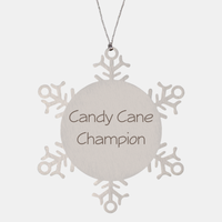 Load image into Gallery viewer, Candy Cane Champion Ornament Friend Coworker Family Christmas Gift Employee Women Men Funny – front view
