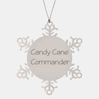 Load image into Gallery viewer, Candy Cane Commander Ornament Friend Coworker Family Christmas Gift Employee Women Men Funny – front view
