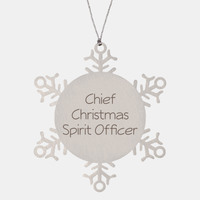 Load image into Gallery viewer, Chief Christmas Spirit Officer Ornament Friend Coworker Family Christmas Gift Employee Women Men Funny – front view
