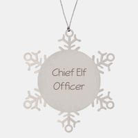 Load image into Gallery viewer, Chief Elf Officer Ornament Friend Coworker Family Christmas Gift Employee Women Men Funny – front view
