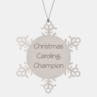 Load image into Gallery viewer, Christmas Caroling Champion Ornament Friend Coworker Family Christmas Gift Employee Women Men Funny – front view
