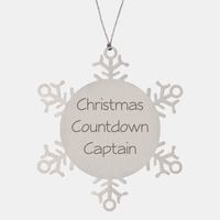Load image into Gallery viewer, Christmas Countdown Captain Ornament Friend Coworker Family Christmas Gift Employee Women Men Funny – front view
