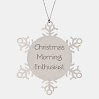 Load image into Gallery viewer, Christmas Morning Enthusiast Ornament Friend Coworker Family Christmas Gift Employee Women Men Funny – front view
