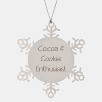 Load image into Gallery viewer, Cocoa &amp; Cookie Enthusiast Ornament Friend Coworker Family Christmas Gift Employee Women Men Funny – front view
