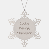 Load image into Gallery viewer, Cookie Baking Champion Ornament Friend Coworker Family Christmas Gift Employee Women Men Funny – front view

