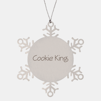 Load image into Gallery viewer, Cookie King Ornament Friend Coworker Family Christmas Gift Employee Women Men Funny – front view
