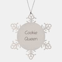 Load image into Gallery viewer, Cookie Queen Ornament Friend Coworker Family Christmas Gift Employee Women Men Funny – front view

