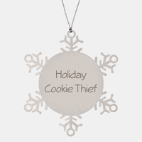 Load image into Gallery viewer, Holiday Cookie Thief Ornament Friend Coworker Family Christmas Gift Employee Women Men Funny – front view
