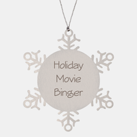 Load image into Gallery viewer, Holiday Movie Binger Ornament Friend Coworker Family Christmas Gift Employee Women Men Funny – front view
