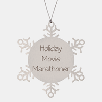 Load image into Gallery viewer, Holiday Movie Marathoner Ornament Friend Coworker Family Christmas Gift Employee Women Men Funny – front view
