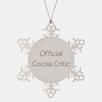 Load image into Gallery viewer, Official Cocoa Critic Ornament Friend Coworker Family Christmas Gift Employee Women Men Funny – front view
