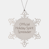 Load image into Gallery viewer, Official Holiday Spirit Spreader Ornament Friend Coworker Family Christmas Gift Employee Women Men Funny – front view
