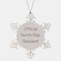 Load image into Gallery viewer, Official North Pole Resident Ornament Friend Coworker Family Christmas Gift Employee Women Men Funny – front view
