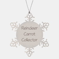 Load image into Gallery viewer, Reindeer Carrot Collector Ornament Friend Coworker Family Christmas Gift Employee Women Men Funny – front view
