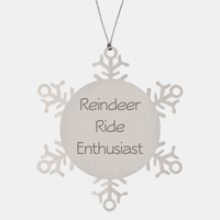 Load image into Gallery viewer, Reindeer Ride Enthusiast Ornament Friend Coworker Family Christmas Gift Employee Women Men Funny – front view
