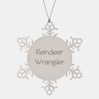 Load image into Gallery viewer, Reindeer Wrangler Ornament Friend Coworker Family Christmas Gift Employee Women Men Funny – front view
