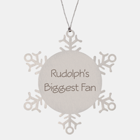Load image into Gallery viewer, Rudolphs Biggest Fan Ornament Friend Coworker Family Christmas Gift Employee Women Men Funny – front view
