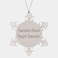Load image into Gallery viewer, Santas Best Kept Secret Ornament Friend Coworker Family Christmas Gift Employee Women Men Funny – front view
