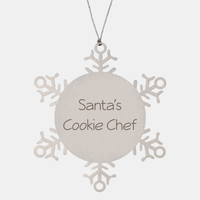 Load image into Gallery viewer, Santas Cookie Chef Ornament Friend Coworker Family Christmas Gift Employee Women Men Funny – front view
