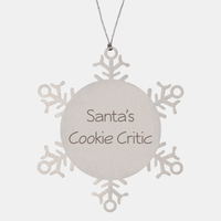 Load image into Gallery viewer, Santas Cookie Critic Ornament Friend Coworker Family Christmas Gift Employee Women Men Funny – front view
