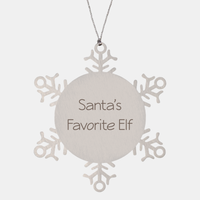 Load image into Gallery viewer, Santas Favorite Elf Ornament Friend Coworker Family Christmas Gift Employee Women Men Funny – front view
