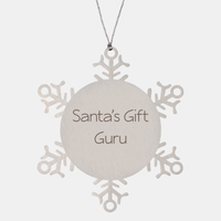 Load image into Gallery viewer, Santas Gift Guru Ornament Friend Coworker Family Christmas Gift Employee Women Men Funny – front view
