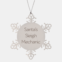 Load image into Gallery viewer, Santas Sleigh Mechanic Ornament Friend Coworker Family Christmas Gift Employee Women Men Funny – front view
