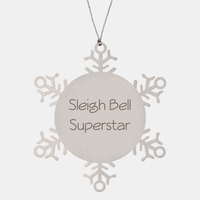 Load image into Gallery viewer, Sleigh Bell Superstar Ornament Friend Coworker Family Christmas Gift Employee Women Men Funny – front view
