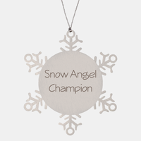 Load image into Gallery viewer, Snow Angel Champion Ornament Friend Coworker Family Christmas Gift Employee Women Men Funny – front view
