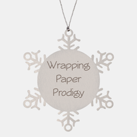 Load image into Gallery viewer, Wrapping Paper Prodigy Ornament Friend Coworker Family Christmas Gift Employee Women Men Funny – front view
