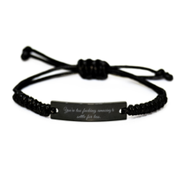 Load image into Gallery viewer, Affirmation Bracelets for Women You're too fucking amazing to settle for less Bracelet Positive Inspirational Christmas Gift for Her Stainless Steel – front view
