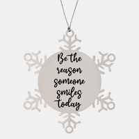 Load image into Gallery viewer, Nurse Christmas Ornament Be the reason someone smiles today Ornament Appreciation Gift Nurse's Day Coworker Colleague Snowflake Ornament – front view
