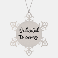 Load image into Gallery viewer, Nurse Christmas Ornament Dedicated to caring Ornament Appreciation Gift Nurse's Day Coworker Colleague Snowflake Ornament – front view
