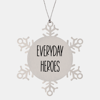 Load image into Gallery viewer, Nurse Christmas Ornament Everyday heroes Ornament Appreciation Gift Nurse's Day Coworker Colleague Snowflake Ornament – front view
