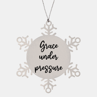 Load image into Gallery viewer, Nurse Christmas Ornament Grace under pressure Ornament Appreciation Gift Nurse's Day Coworker Colleague Snowflake Ornament – front view
