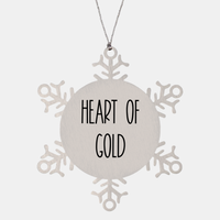 Load image into Gallery viewer, Nurse Christmas Ornament Heart of gold Ornament Appreciation Gift Nurse's Day Coworker Colleague Snowflake Ornament – front view
