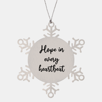 Load image into Gallery viewer, Nurse Christmas Ornament Hope in every heartbeat Ornament Appreciation Gift Nurse's Day Coworker Colleague Snowflake Ornament – front view

