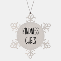 Load image into Gallery viewer, Nurse Christmas Ornament Kindness cures Ornament Appreciation Gift Nurse's Day Coworker Colleague Snowflake Ornament – front view
