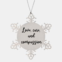Load image into Gallery viewer, Nurse Christmas Ornament Love care and compassion Ornament Appreciation Gift Nurse's Day Coworker Colleague Snowflake Ornament – front view
