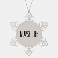 Load image into Gallery viewer, Nurse Christmas Ornament Nurse life Ornament Appreciation Gift Nurse's Day Coworker Colleague Snowflake Ornament – front view
