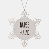 Load image into Gallery viewer, Nurse Christmas Ornament Nurse squad Ornament Appreciation Gift Nurse's Day Coworker Colleague Snowflake Ornament – front view
