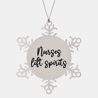 Load image into Gallery viewer, Nurse Christmas Ornament Nurses lift spirits Ornament Appreciation Gift Nurse's Day Coworker Colleague Snowflake Ornament – front view
