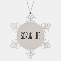 Load image into Gallery viewer, Nurse Christmas Ornament Scrub life Ornament Appreciation Gift Nurse's Day Coworker Colleague Snowflake Ornament – front view
